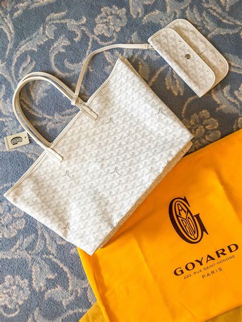 white goyard tote|goyard tote where to buy.